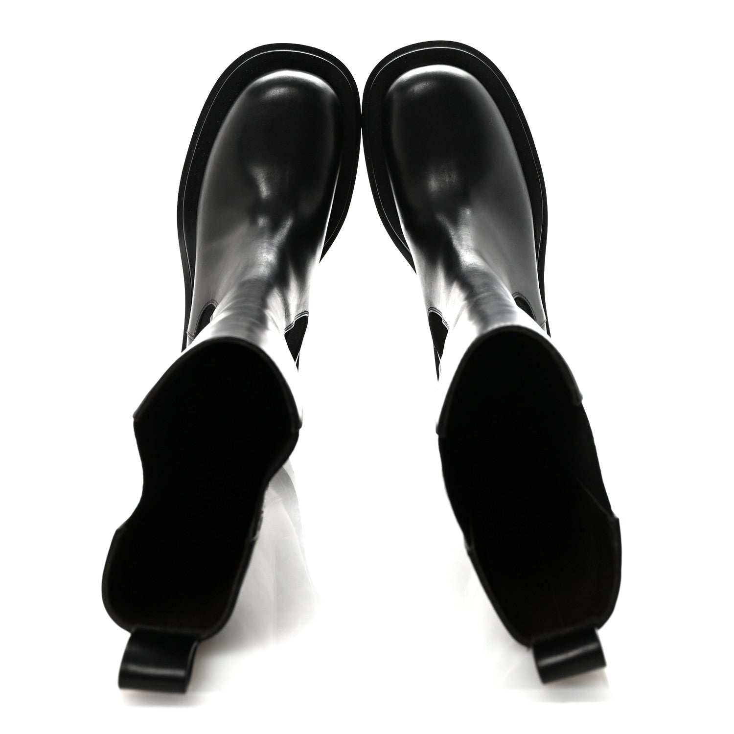 CALFSKIN THE LUG CHELSEA /70MM TALL BOOTS BLACK