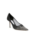 Jimmy Choo Love 85 Pointed-Toe Pumps - Black with crystals