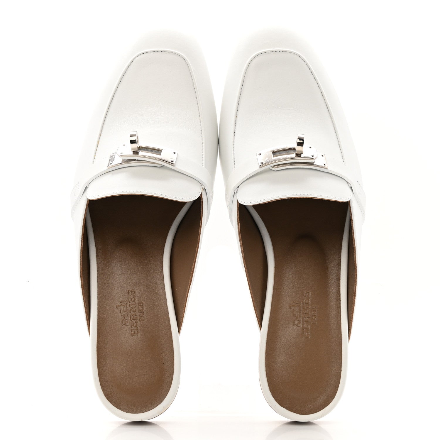 CALFSKIN OZ MULES WHITE
