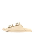 CALFSKIN DOUBLE G CRYSTAL WOMENS ISLA DAD SANDALS IVORY