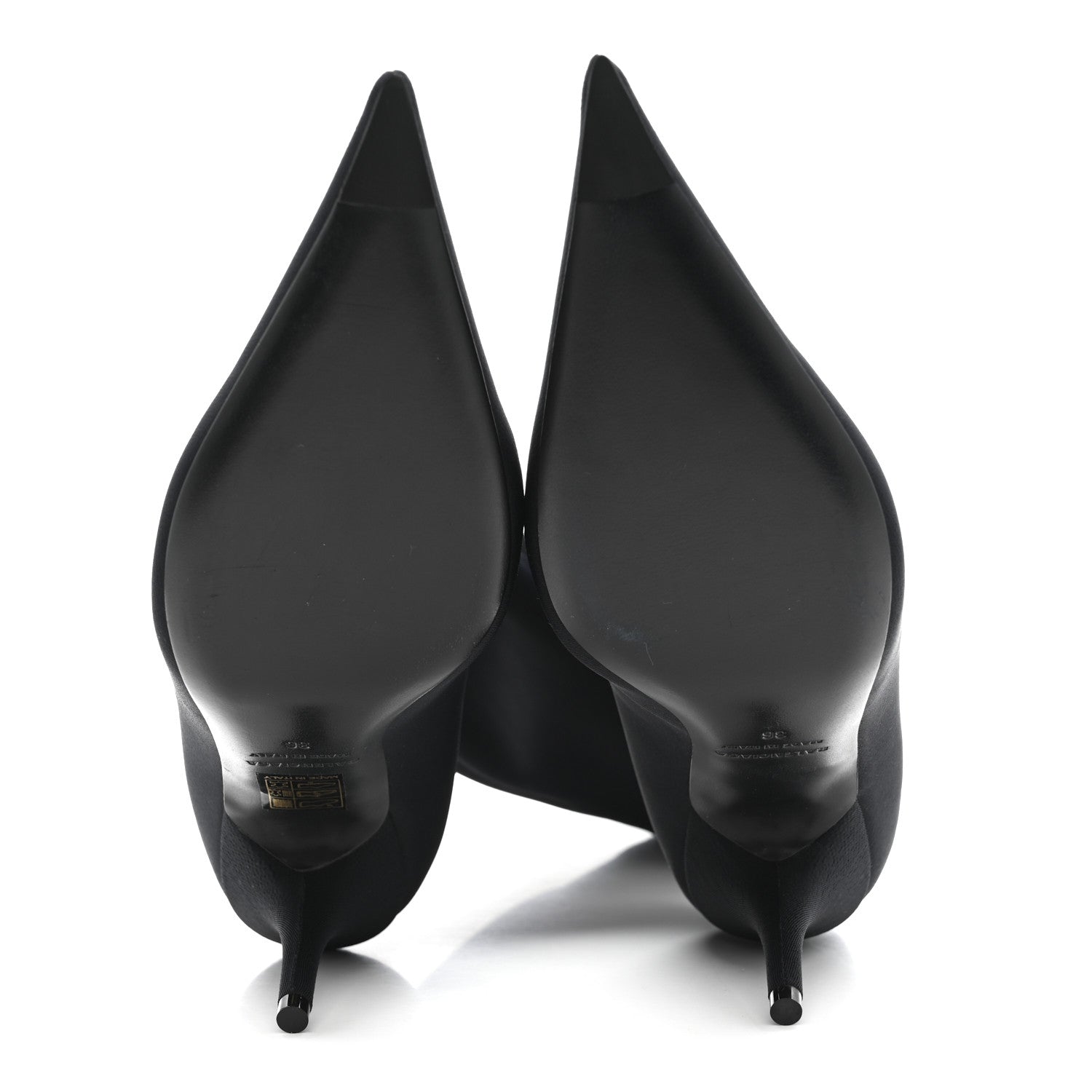 MATTE SPANDEX EXTREME POINTED TOE KNIFE 80MM ANKLE BOOTS BLACK