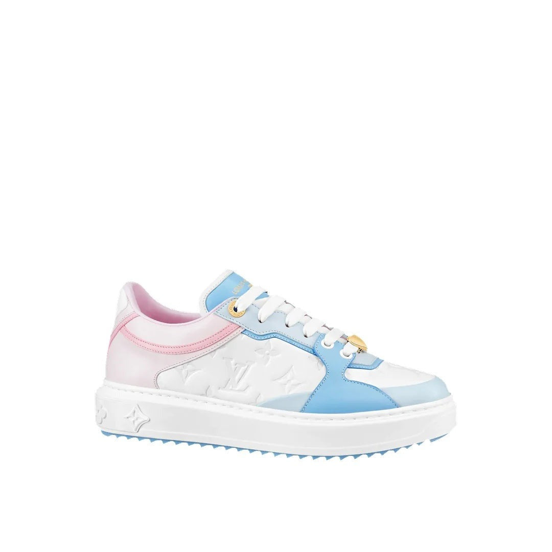 Louis Vuitton Monogram Escale Time Out Sneakers - Pastel Blue/Pink