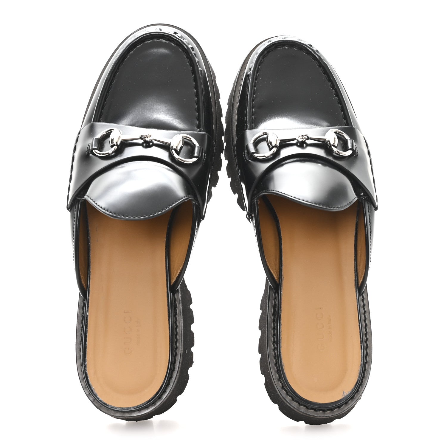 MAGNUM CALFSKIN WOMENS HORSEBIT PLATFORM MULES BLACK