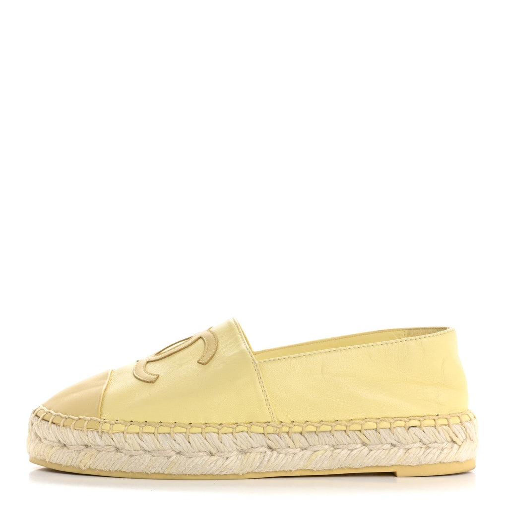 LAMBSKIN CC ESPADRILLES YELLOW