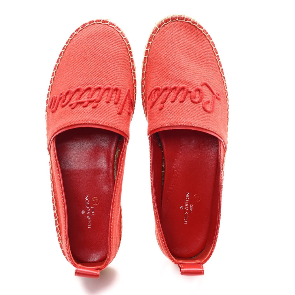 CANVAS WATERFALL ESPADRILLE ROUGE