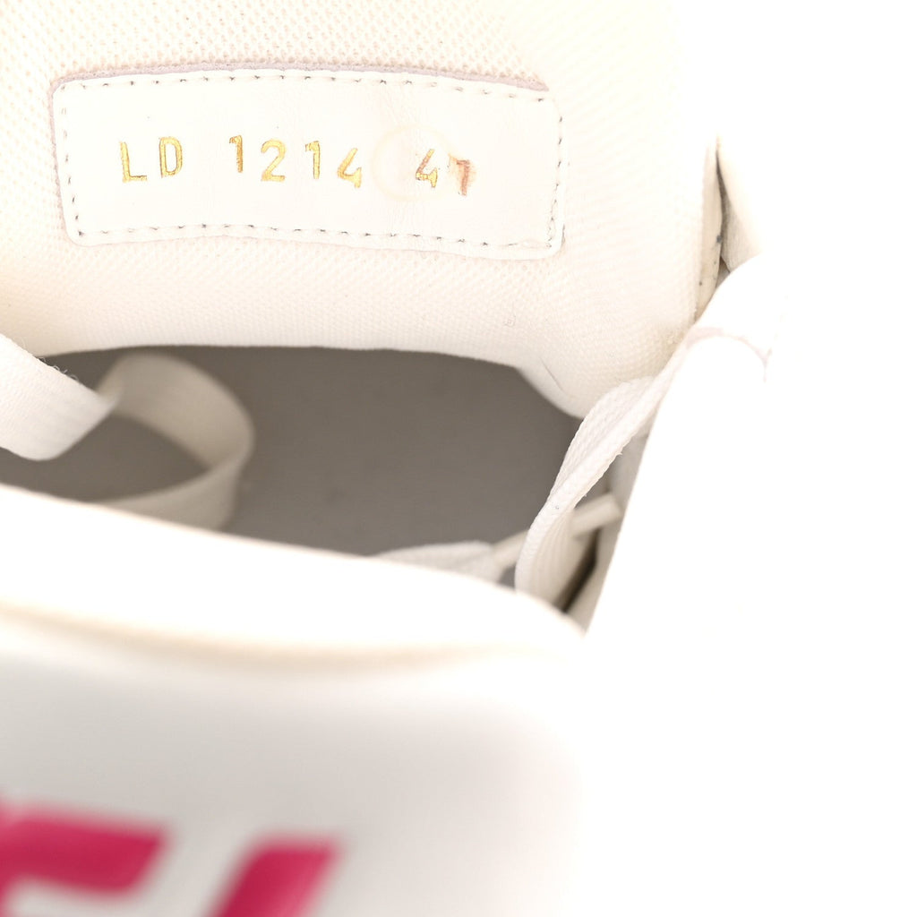 LV X TM EMBOSSED MONOGRAM CHERRY BLOSSOM LV TRAINER SNEAKERS WHITE