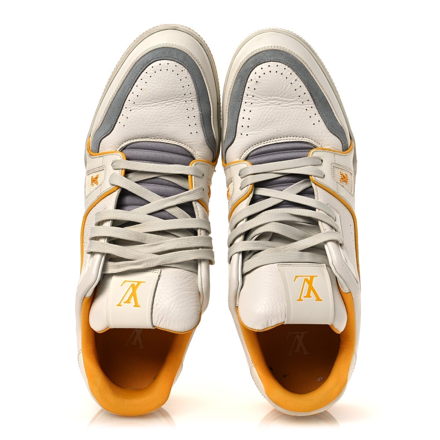 CALFSKIN LV TRAINER SNEAKERS YELLOW
