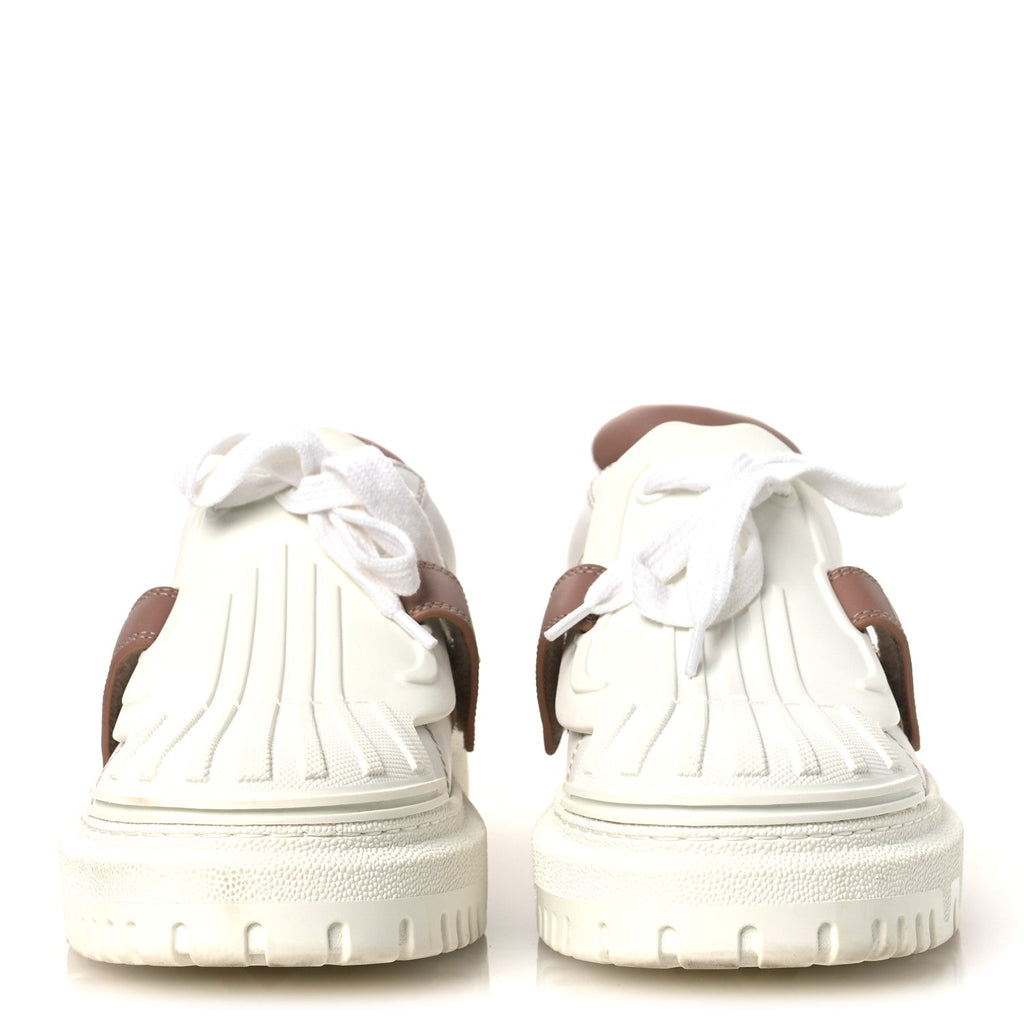 CALFSKIN BI-COLOR DIOR-ID PLATFORM SNEAKERS WHITE NUDE
