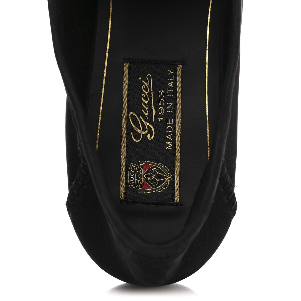 SUEDE CALFSKIN WOMENS 1953 HORSEBIT LOAFERS BLACK