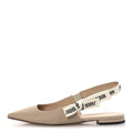 TECHNICAL CANVAS RIBBON J'ADIOR SLINGBACK BALLET FLATS POWDER NUDE