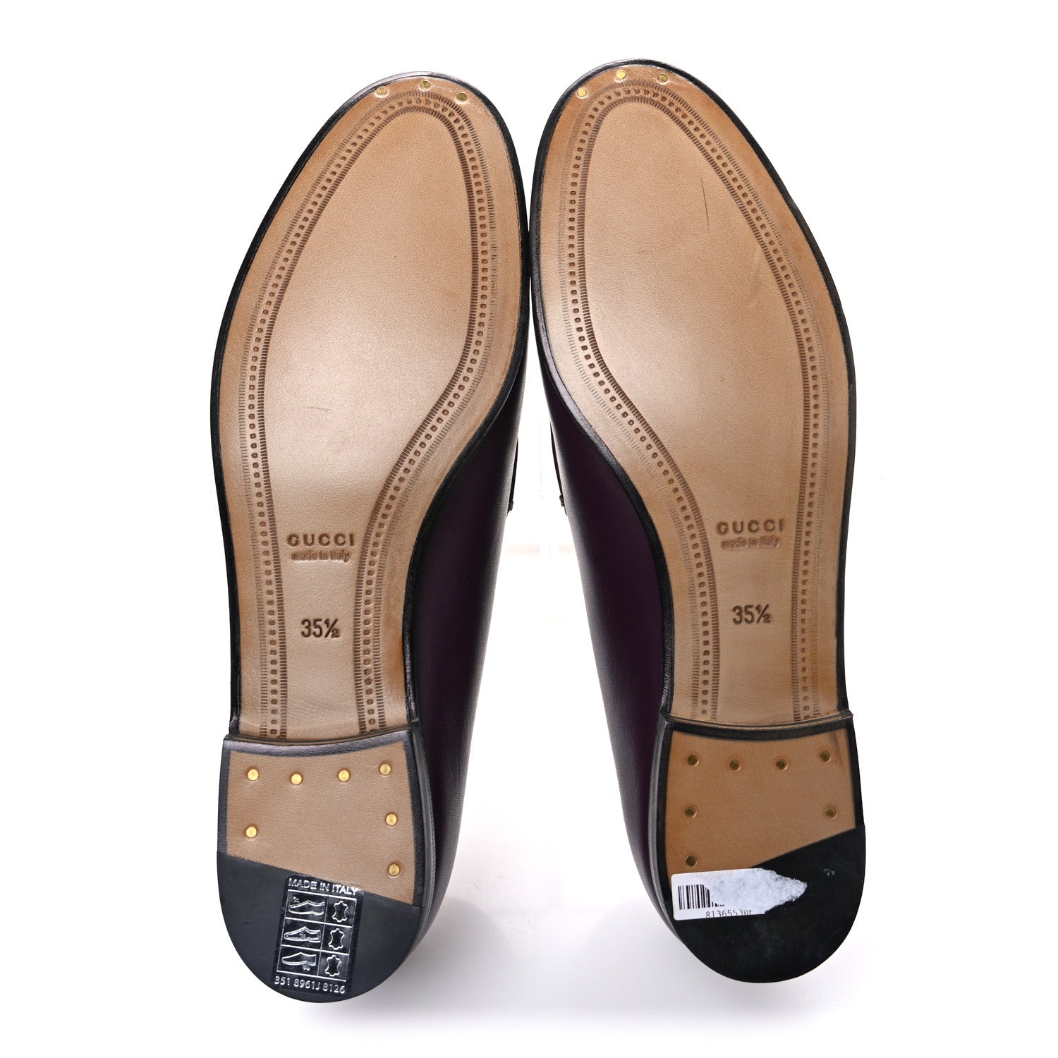 REAL BETIS GLAMOUR CALFSKIN WOMENS JORDAAN HORSEBIT LOAFERS SHINY VINEYARD