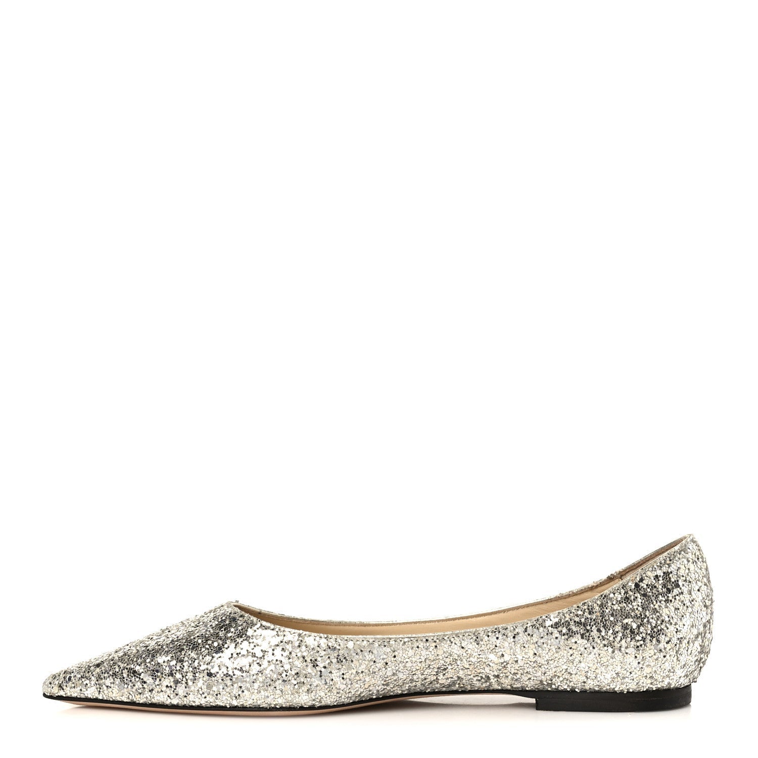 GALAXY GLITTER MESH LOVE FLATS SILVER SPARKS