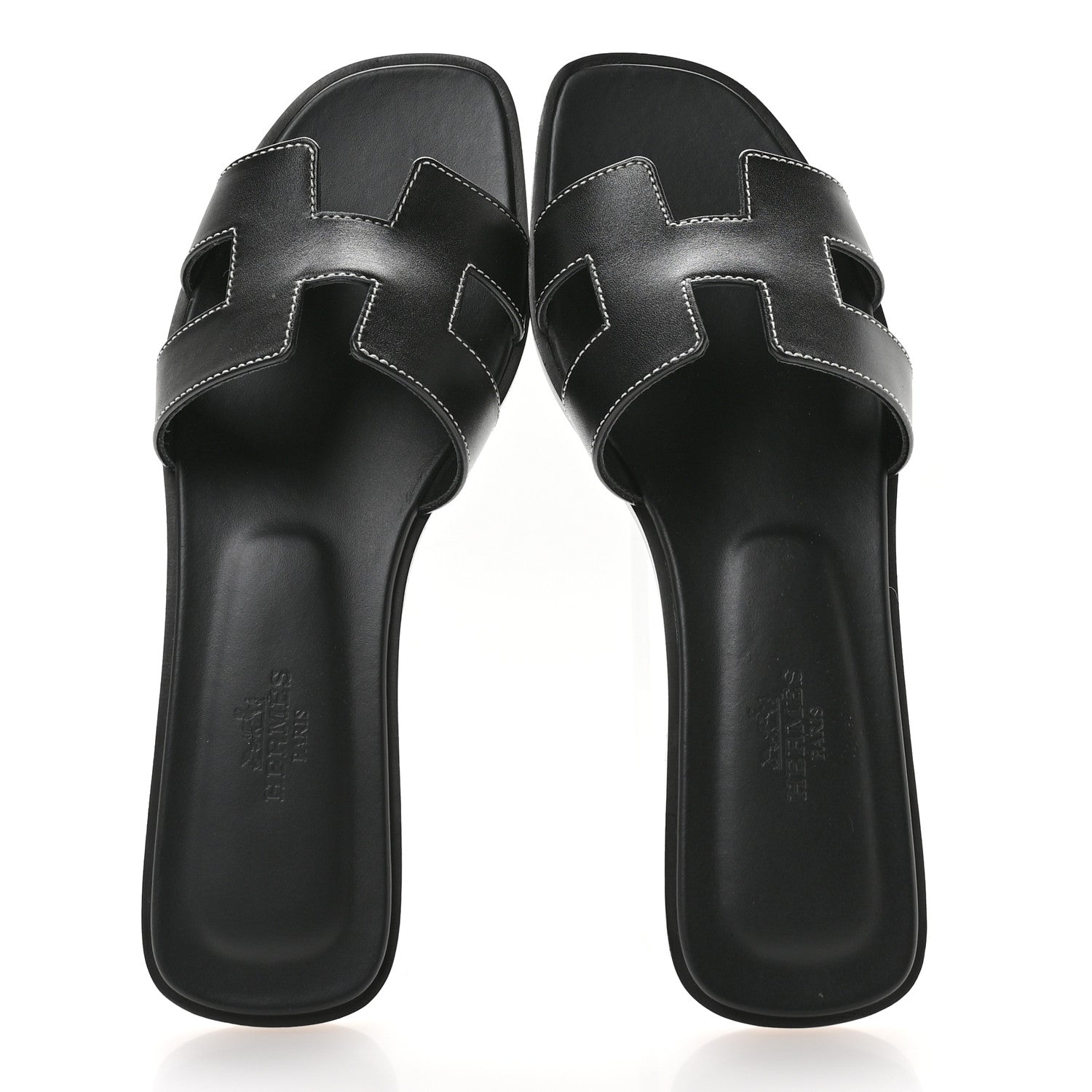 BOX CALFSKIN ORAN SANDALS BLACK