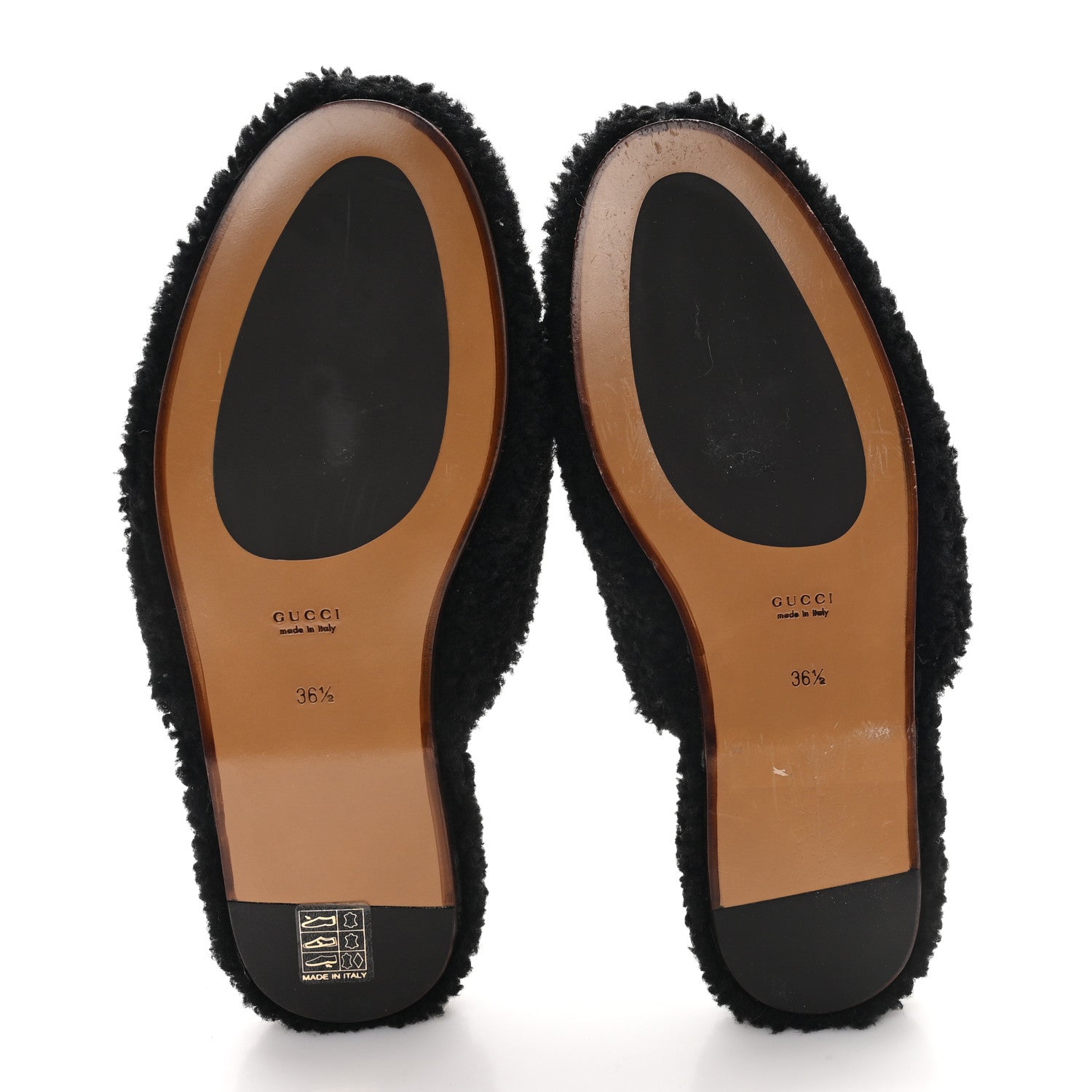 FAUX SHEARLING INTERLOCKING G WOMENS EILEEN SLIPPERS BUTTERSCOTCH BLACK
