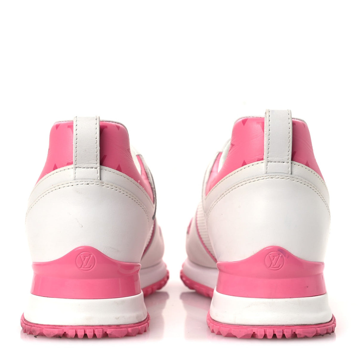 LOUIS VUITTON CALFSKIN MONOGRAM RUN AWAY SNEAKER WHITE PINK