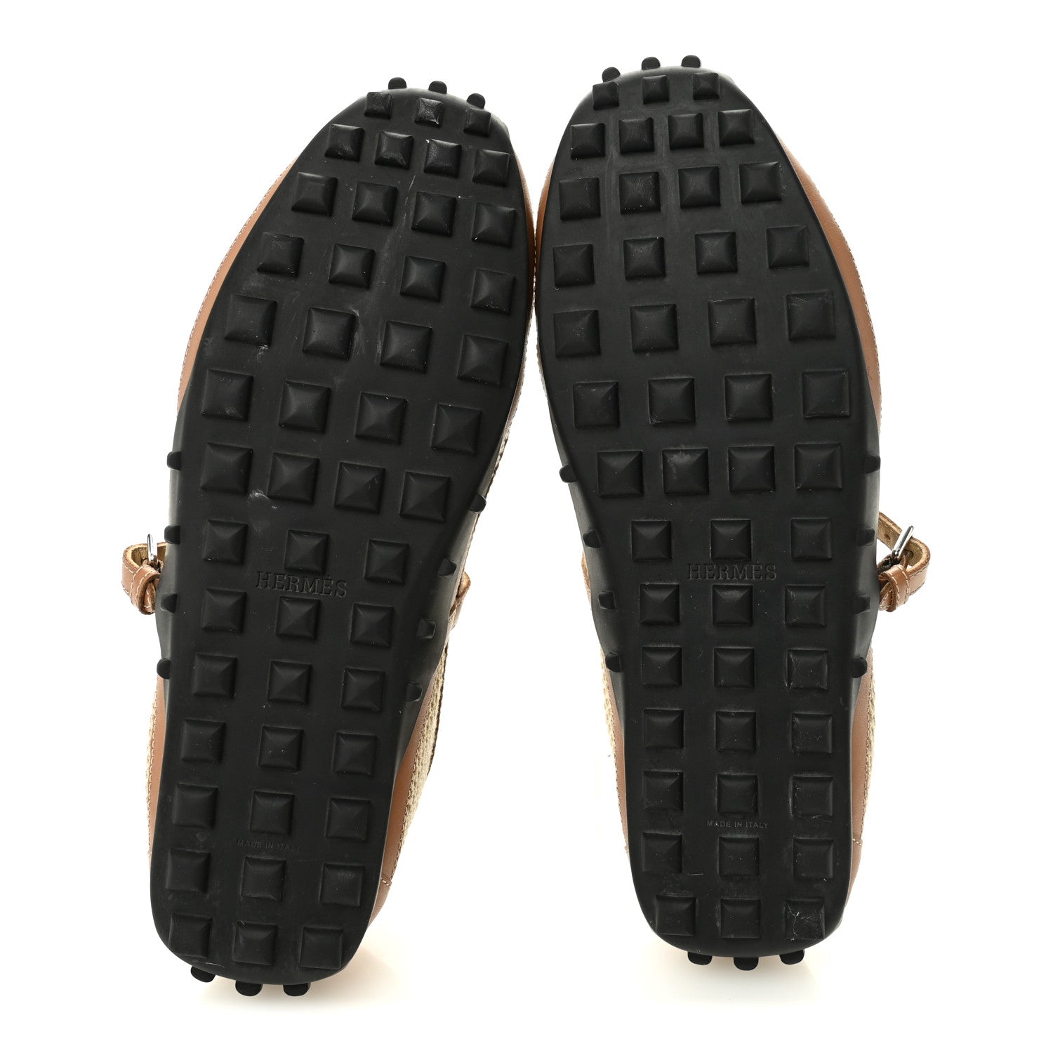 CROCHET KNIT CALFSKIN KICHU BALLET FLATS BEIGE LIN NATUREL