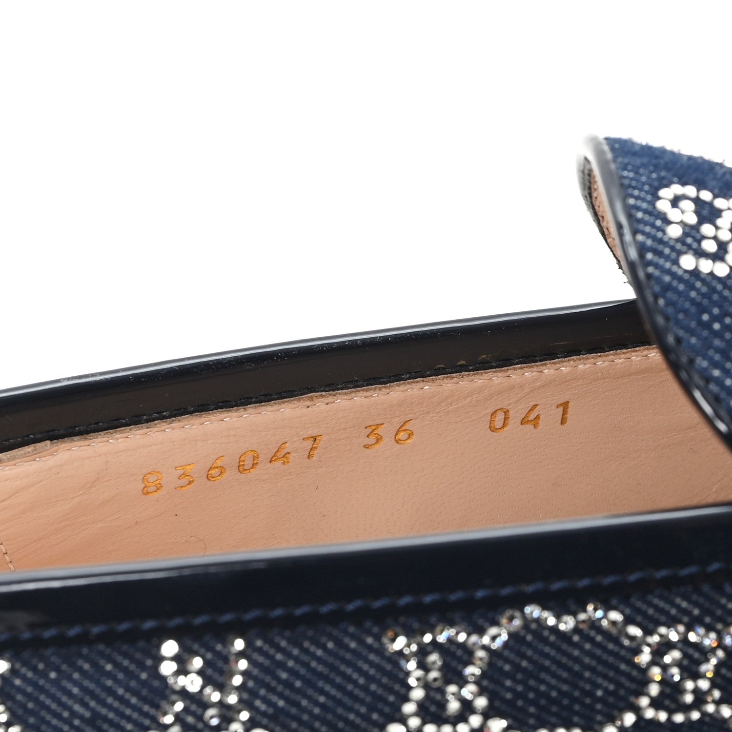 NEW DENIM CRYSTAL GG MONOGRAM WOMENS 1953 HORSEBIT JORDAAN LOAFER BLUE