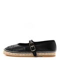 LAMBSKIN JUTE MARY JANE FLATS BLACK