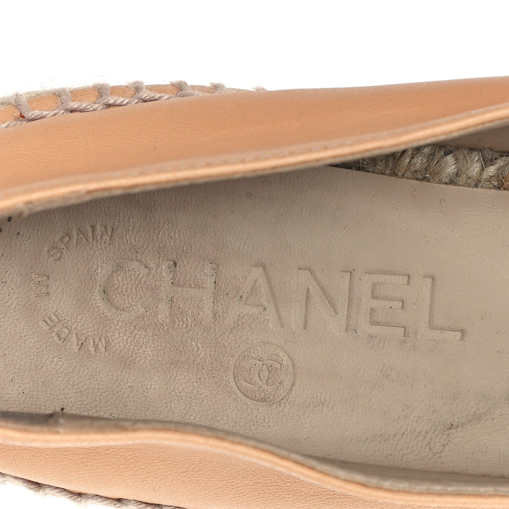 LAMBSKIN CC ESPADRILLES NUDE