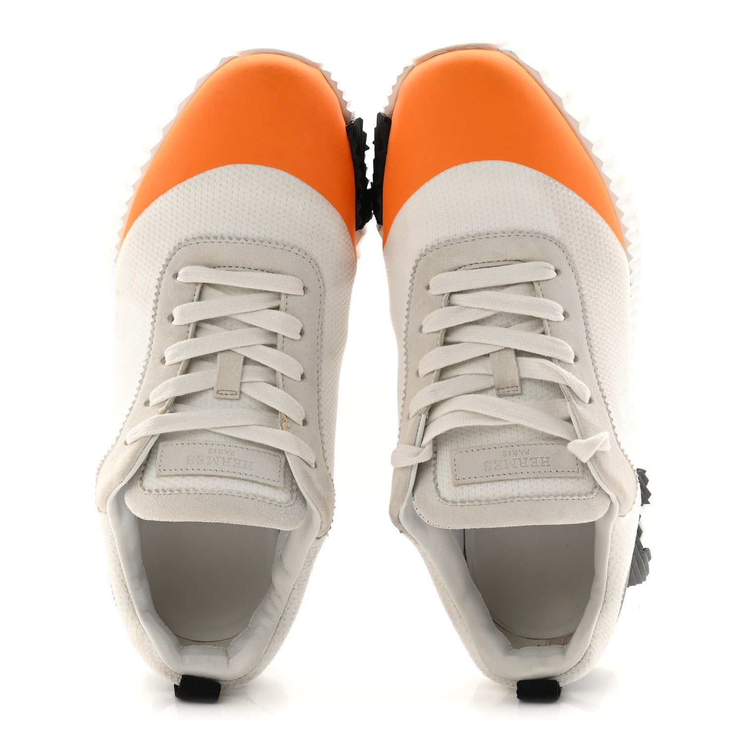 GRAPHIC MESH SUEDE GOATSKIN WOMENS BOUNCING SNEAKERS ORANGE MULTICOLOR