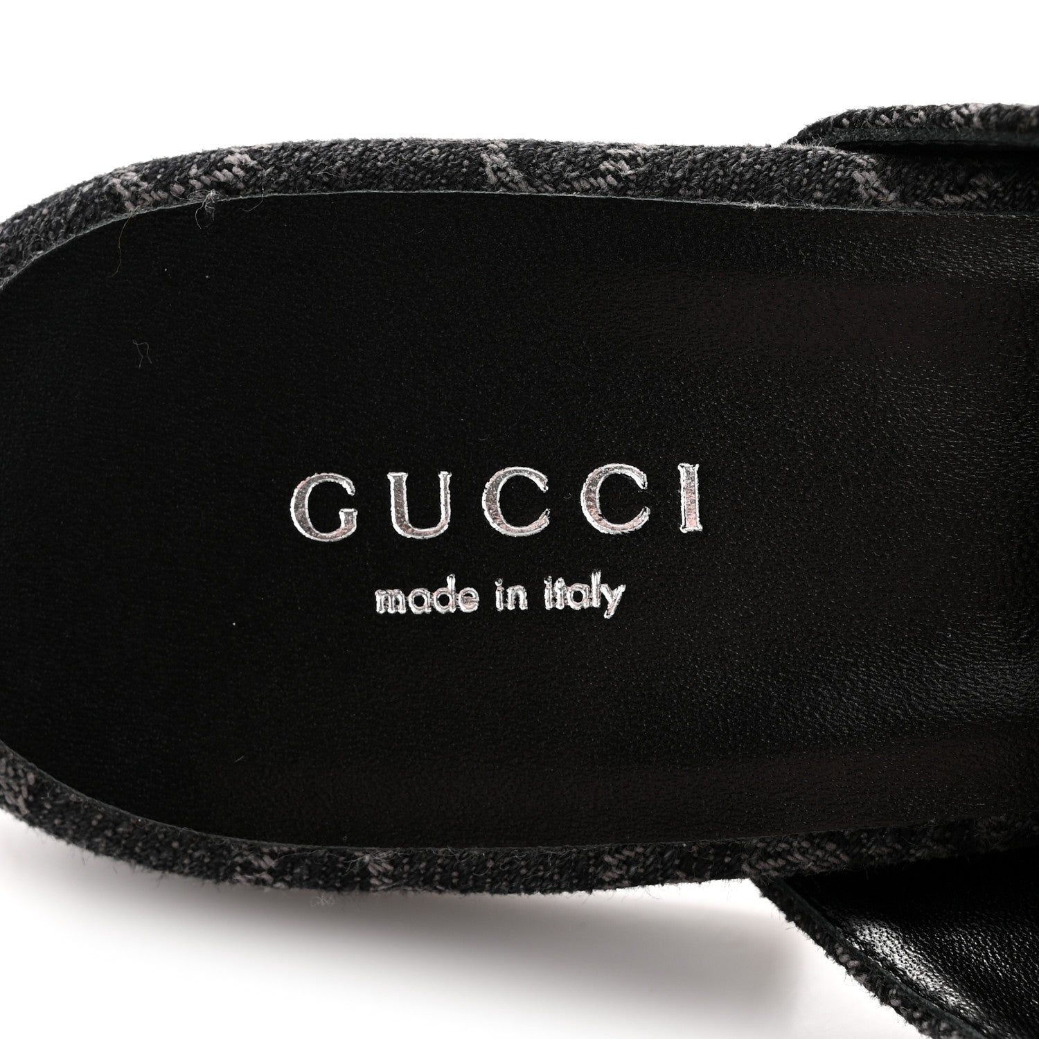NEW DENIM GG MALAGA KID WOMENS PRINCETOWN SLIPPERS GREY BLACK