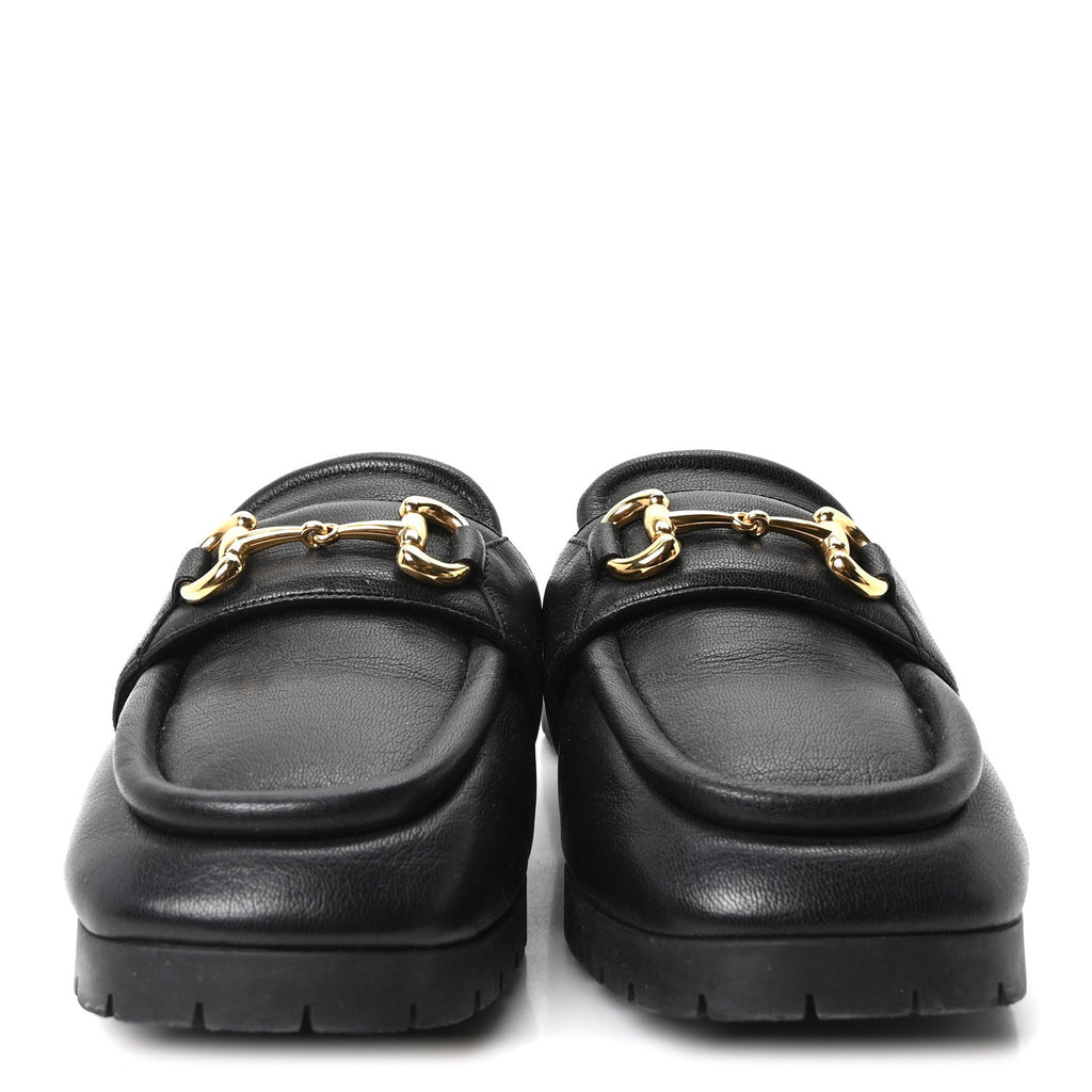 GOATSKIN AUROVILLE HORSEBIT MULES BLACK