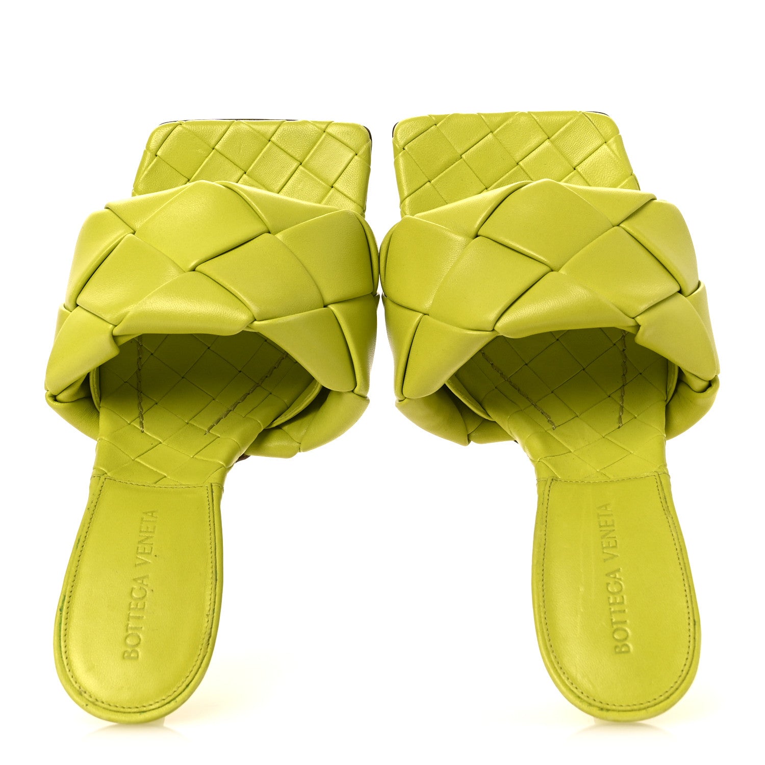 NAPPA MAXI INTRECCIATO LIDO 90MM MULE SANDALS KIWI