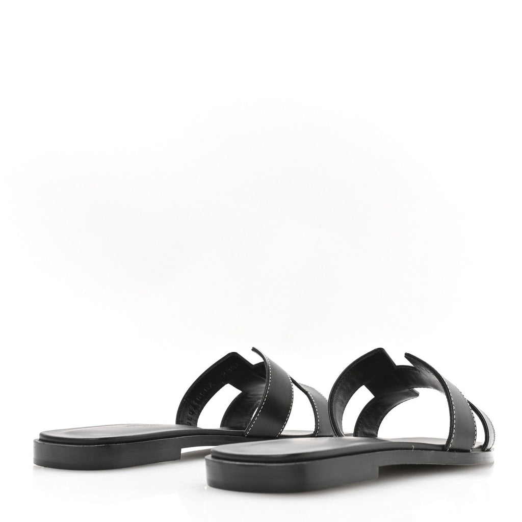 BOX CALFSKIN ORAN SANDALS BLACK
