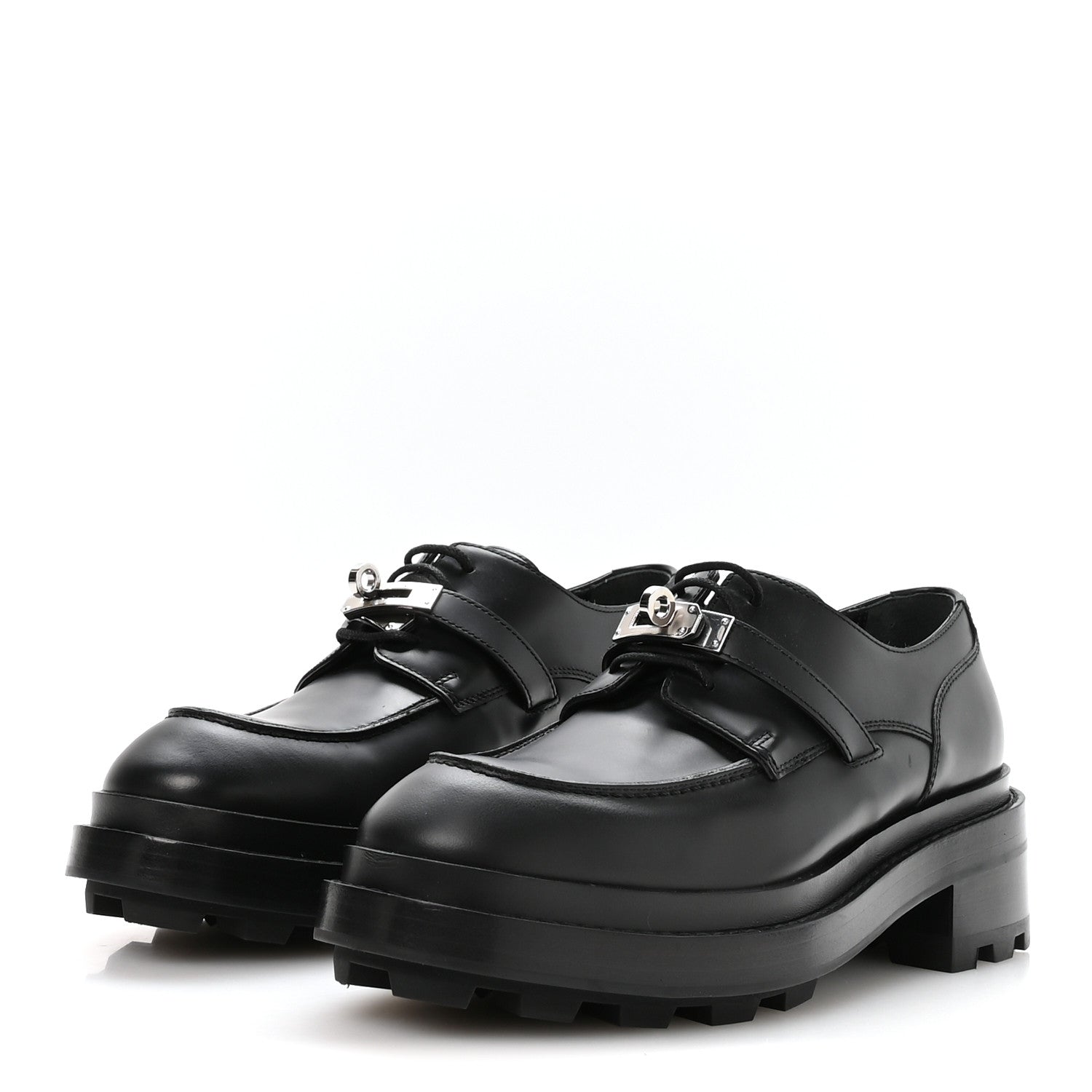 GLOSSED CALFSKIN FIRST OXFORD BLACK