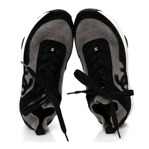 FABRIC SUEDE CALFSKIN CC SNEAKERS GRAY BLACK