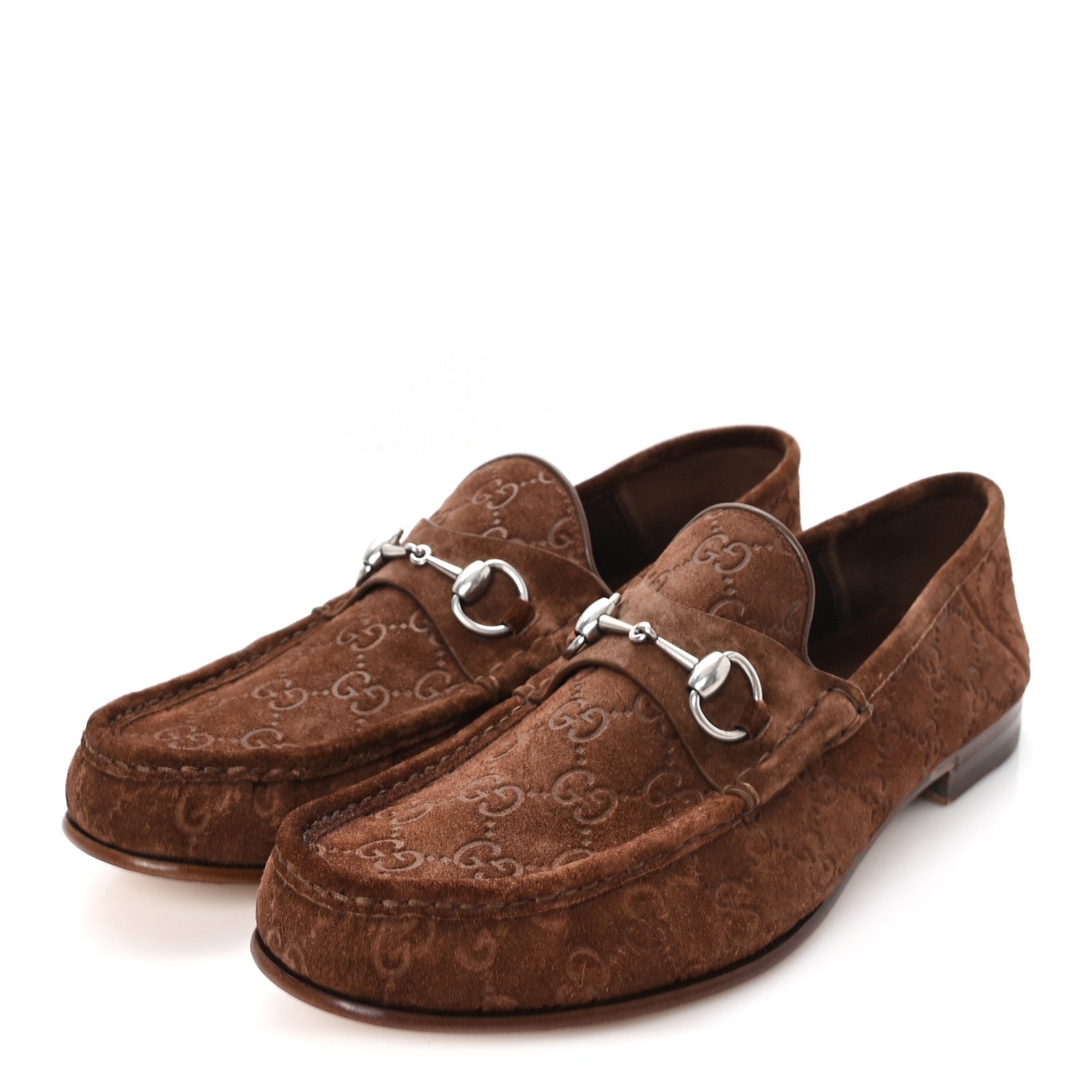 LUXURY SUEDE GUCCISSIMA MENS HORSEBIT MOCASSIN LOAFERS FANCY FANCY BROWN