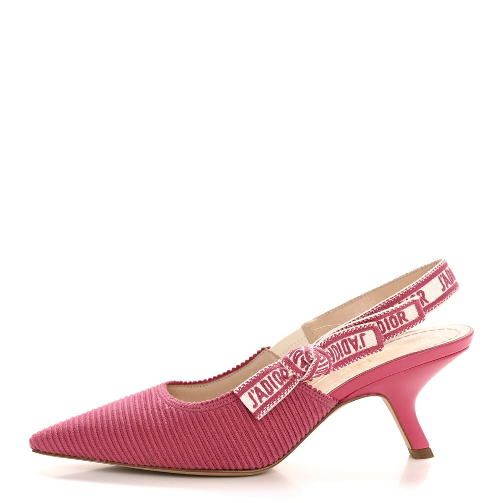 TECHNICAL CANVAS RIBBON J ADIOR SLINGBACK 65MM PUMPS DUSTY PINK