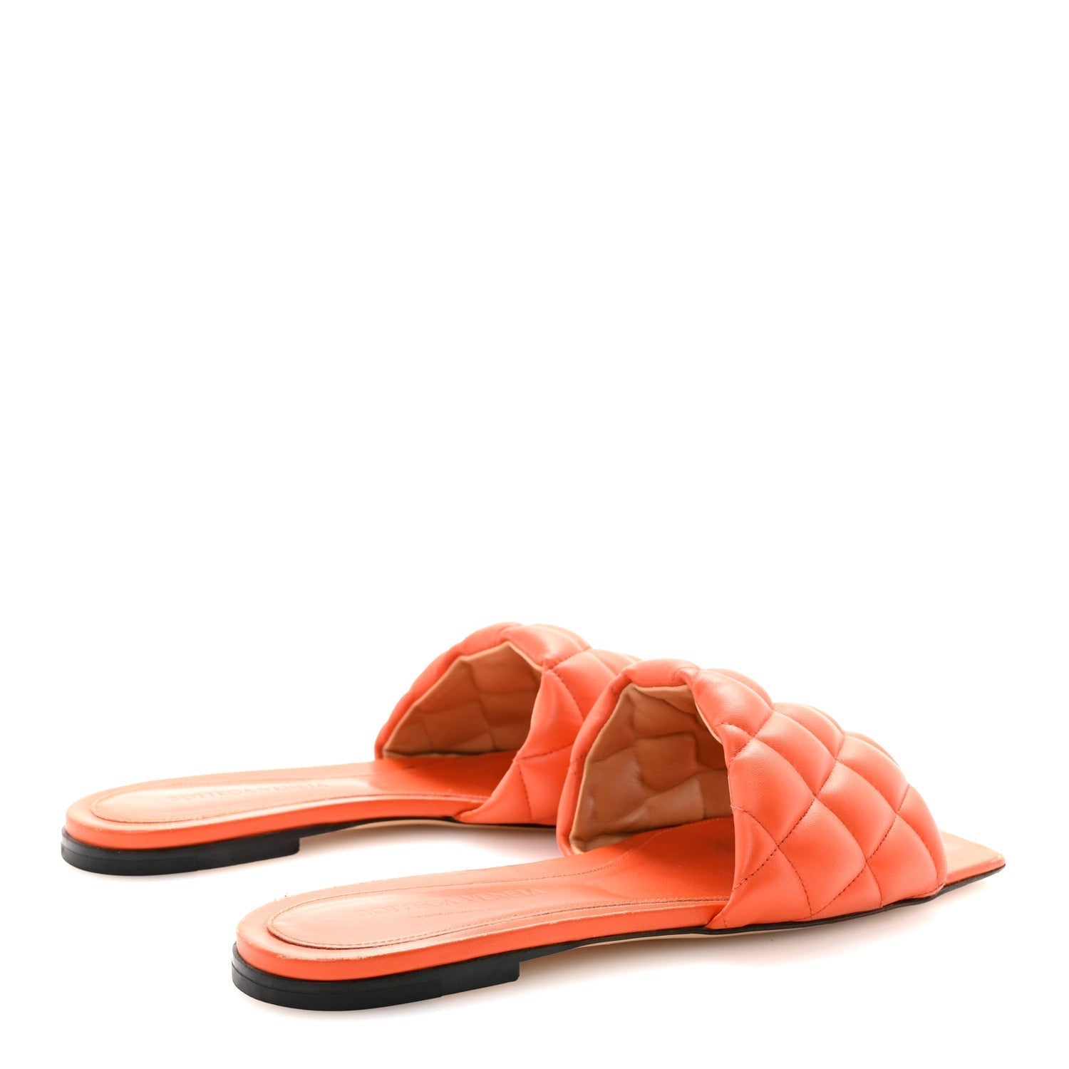 NAPPA MATELASSE PADDED FLAT SANDALS ORANGE
