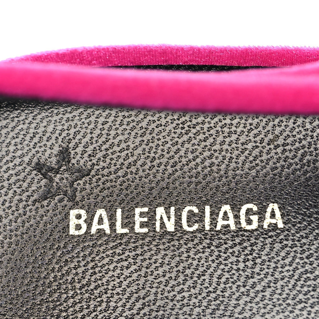 VELVET BB KNIFE POINTY TOE SLINGBACK FLATS PINK