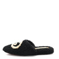 FAUX SHEARLING INTERLOCKING G WOMENS EILEEN SLIPPERS BUTTERSCOTCH BLACK