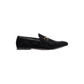 Gucci Goatskin Bee Star Embroidered Jordaan Loafers - Black GG Velvet (different material)