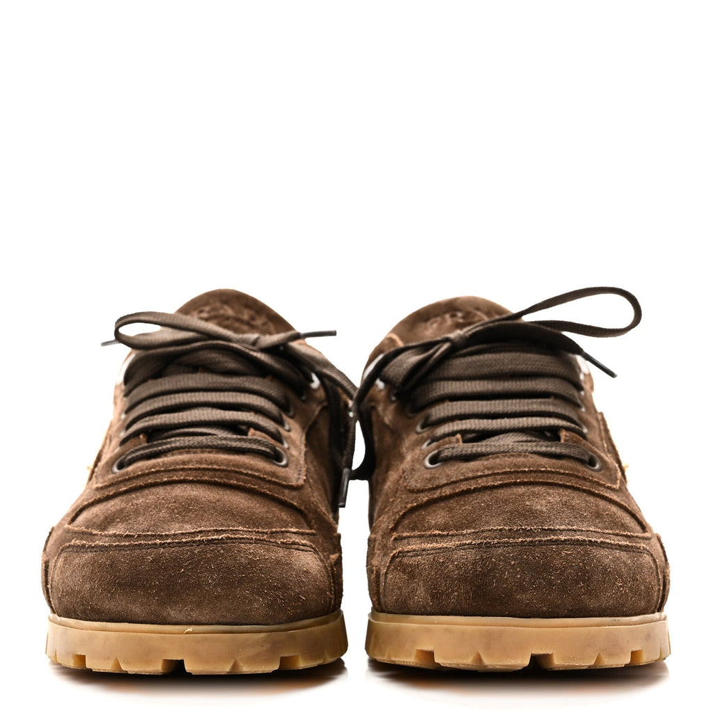 SCAMOSCIATO SUEDE TRIANGLE MENS TRAIL SNEAKERS MORO