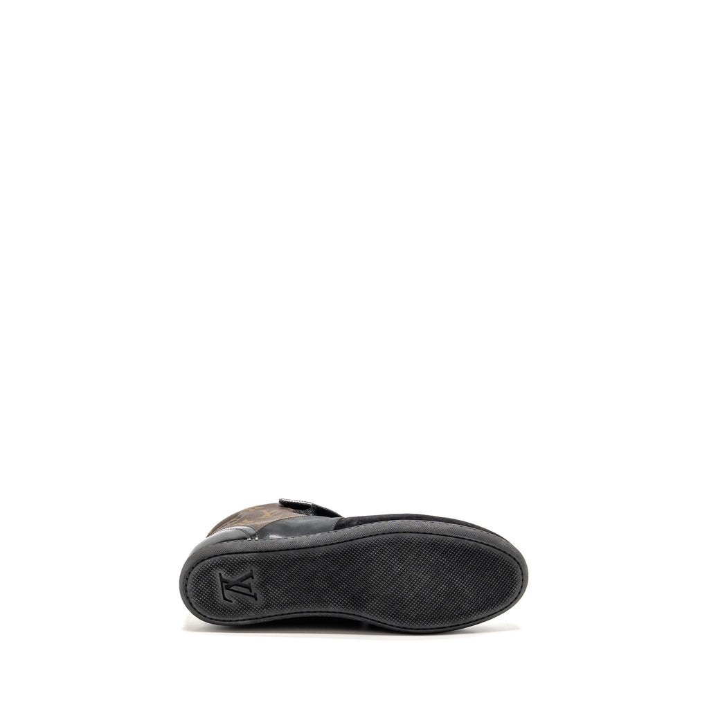LOUIS VUITTON MOVE UP SNEAKERS MONOGRAM CANVAS/ SUEDE/ PATENT BLACK GHW