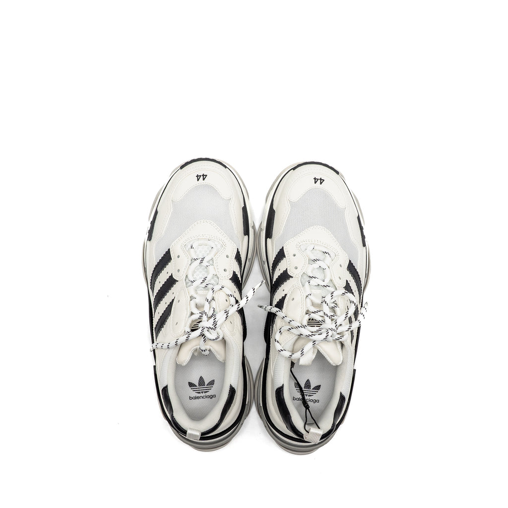 BALENCIAGA X ADIDAS TRIPLE S SNEAKER LIMITED EDITION LEATHER/MESH BLACK/WHITE