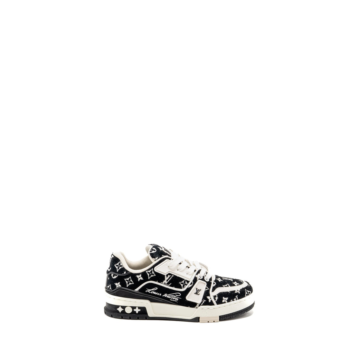 LOUIS VUITTON TRAINER SNEAKERS BLACK / WHITE