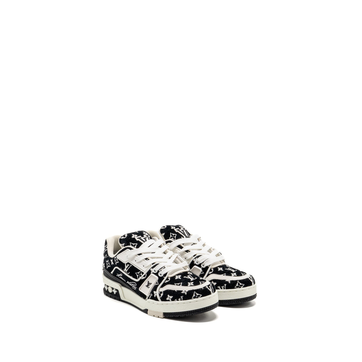 LOUIS VUITTON TRAINER SNEAKERS BLACK / WHITE