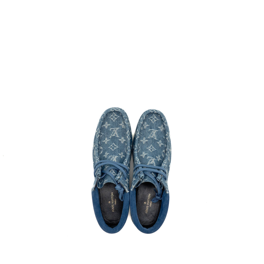 LOUIS VUITTON MODS ANKLE BOOTS DENIM BLUE/WHITE