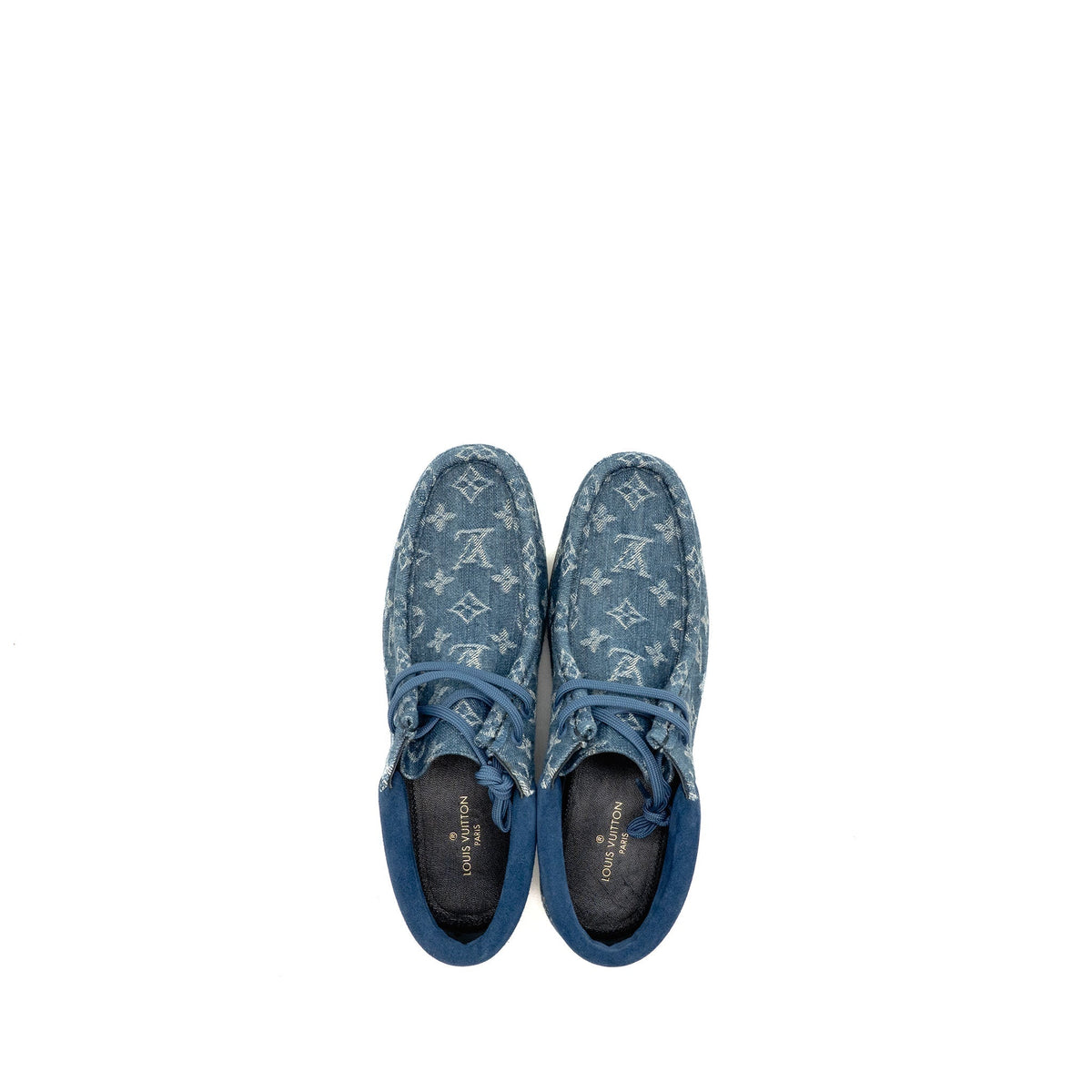 LOUIS VUITTON MODS ANKLE BOOTS DENIM BLUE/WHITE