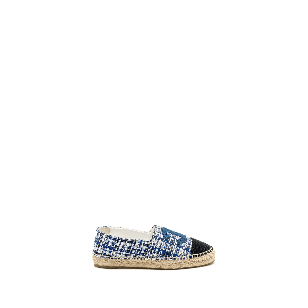 CHANEL ESPADRILLES TWEED/COTTON BLUE/MULTICOLOUR