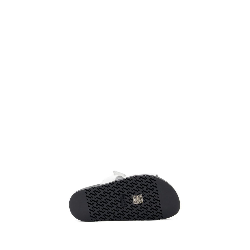 HERMES CHYPRE SANDAL CALFSKIN BLANC