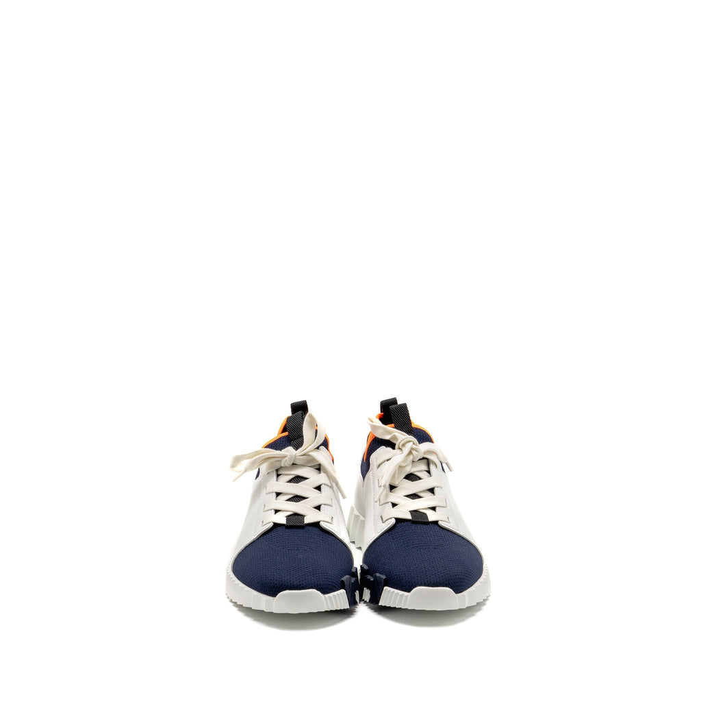 HERMES MEN’S BOUNCING SNEAKER WHITE/ NAVY/ ORANGE