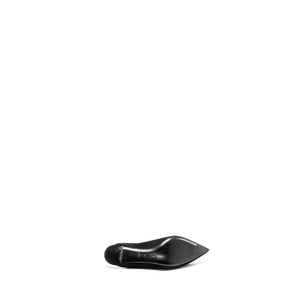 LOUIS VUITTON MADELEINE MULES SUEDE BLACK