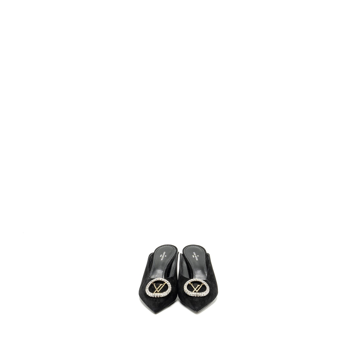 LOUIS VUITTON MADELEINE MULES SUEDE BLACK