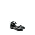CHANEL FLAT SHOES LAMBSKIN/PATENT BLACK GHW