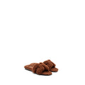 HERMES ORAN SANDAL SHEARLING DARK BROWN
